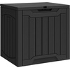 image:imageYITAHOME 31 Gallon Deck Boxes Set of 2 Lockable Outdoor Storage Bins for Patio Cushions Garden Tools WeatherResistant Resin Storage Solution WhiteBlack