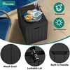 image:imageYITAHOME 31 Gallon Deck Boxes Set of 2 Lockable Outdoor Storage Bins for Patio Cushions Garden Tools WeatherResistant Resin Storage Solution WhiteBlack