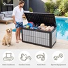 image:imageYITAHOME 31 Gallon Deck Boxes Set of 2 Lockable Outdoor Storage Bins for Patio Cushions Garden Tools WeatherResistant Resin Storage Solution WhiteBlack  WoodGrain Gray