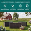 image:imageYITAHOME 31 Gallon Deck Boxes Set of 2 Lockable Outdoor Storage Bins for Patio Cushions Garden Tools WeatherResistant Resin Storage Solution WhiteDark Gray
