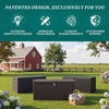 image:imageYITAHOME 31 Gallon Deck Boxes Set of 2 Lockable Outdoor Storage Bins for Patio Cushions Garden Tools WeatherResistant Resin Storage Solution WhiteDark Brown