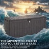 image:imageYITAHOME 31 Gallon Deck Boxes Set of 2 Lockable Outdoor Storage Bins for Patio Cushions Garden Tools WeatherResistant Resin Storage Solution WhiteDark Brown