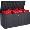 image:imageYITAHOME 31 Gallon Deck Boxes Set of 2 Lockable Outdoor Storage Bins for Patio Cushions Garden Tools WeatherResistant Resin Storage Solution WhiteDark Gray