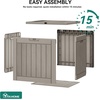 image:imageYITAHOME 31 Gallon Deck Boxes Set of 2 Lockable Outdoor Storage Bins for Patio Cushions Garden Tools WeatherResistant Resin Storage Solution WhiteTaupe