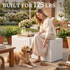 image:imageYITAHOME 31 Gallon Deck Boxes Set of 2 Lockable Outdoor Storage Bins for Patio Cushions Garden Tools WeatherResistant Resin Storage Solution WhiteWhite