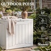 image:imageYITAHOME 31 Gallon Deck Boxes Set of 2 Lockable Outdoor Storage Bins for Patio Cushions Garden Tools WeatherResistant Resin Storage Solution WhiteWhite
