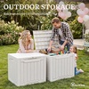 image:imageYITAHOME 31 Gallon Deck Boxes Set of 2 Lockable Outdoor Storage Bins for Patio Cushions Garden Tools WeatherResistant Resin Storage Solution WhiteWhite