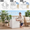 image:imageYITAHOME 31 Gallon Deck Boxes Set of 2 Lockable Outdoor Storage Bins for Patio Cushions Garden Tools WeatherResistant Resin Storage Solution WhiteWhite