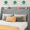 image:imageYITAHOME King Size Bed Frame with 3 Storage Drawers and RGB LED Lights Velvet Upholstered Bed with Charging Station and Storage Headboard No Box Spring Needed Easy Assembly NoiseFree BlackGrey