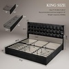 image:imageYITAHOME King Size Bed Frame with 3 Storage Drawers and RGB LED Lights Velvet Upholstered Bed with Charging Station and Storage Headboard No Box Spring Needed Easy Assembly NoiseFree BlackBlack