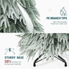 image:imageYITAHOME PreLit Flocked Natural Drooping Pampas Christmas Tree 6ft Snow Flocked Artificial Christmas Tree with 355 PE Branch Tips 30 Feathers and 400 Lights for Home Office Party DecorFlocked White With Feather