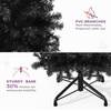 image:imageYITAHOME PreLit Flocked Natural Drooping Pampas Christmas Tree 6ft Snow Flocked Artificial Christmas Tree with 355 PE Branch Tips 30 Feathers and 400 Lights for Home Office Party DecorBlack