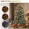 image:imageYITAHOME PreLit Flocked Natural Drooping Pampas Christmas Tree 6ft Snow Flocked Artificial Christmas Tree with 355 PE Branch Tips 30 Feathers and 400 Lights for Home Office Party DecorGreen Bellshaped With Predecorated Pinecones