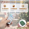 image:imageYITAHOME PreLit Flocked Natural Drooping Pampas Christmas Tree 6ft Snow Flocked Artificial Christmas Tree with 355 PE Branch Tips 30 Feathers and 400 Lights for Home Office Party DecorGreen Bellshaped With Predecorated Pinecones
