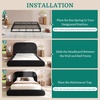 image:imageYITAHOME Queen Size Bed Frame Velvet Upholstered Platform Bed Frame with Headboard Soft Cloud Bed with Footboard Rounded Corners 10 Seconds Easy Assembly Beige Not Include Box SpringBlack