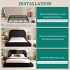 image:imageYITAHOME Queen Size Bed Frame Velvet Upholstered Platform Bed Frame with Headboard Soft Cloud Bed with Footboard Rounded Corners 10 Seconds Easy Assembly Beige Not Include Box SpringBlack
