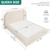 image:imageYITAHOME Queen Size Bed Frame Velvet Upholstered Platform Bed Frame with Headboard Soft Cloud Bed with Footboard Rounded Corners 10 Seconds Easy Assembly Beige Not Include Box SpringBeige