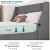 image:imageYITAHOME Queen Size Bed Frame Velvet Upholstered Platform Bed Frame with Headboard Soft Cloud Bed with Footboard Rounded Corners 10 Seconds Easy Assembly Beige Not Include Box SpringGrey