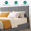 image:imageYITAHOME Queen Size Bed Frame Velvet Upholstered Platform Bed Frame with Headboard Soft Cloud Bed with Footboard Rounded Corners 10 Seconds Easy Assembly Beige Not Include Box SpringGrey