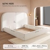 image:imageYITAHOME Queen Size Bed Frame Velvet Upholstered Platform Bed Frame with Headboard Soft Cloud Bed with Footboard Rounded Corners 10 Seconds Easy Assembly Beige Not Include Box SpringBeige