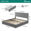 image:imageYITAHOME Queen Size Bed Frame Velvet Upholstered Platform Bed Frame with Headboard Soft Cloud Bed with Footboard Rounded Corners 10 Seconds Easy Assembly Beige Not Include Box SpringGrey