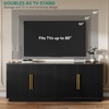 image:imageYITAHOME TV Stand for TVs up to 80 Inches Media Console with 4 Fluted Doors 70 Entertainment Center with Ample Storage for Living RoomNatural OakBlack Oak