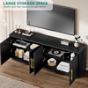 image:imageYITAHOME TV Stand for TVs up to 80 Inches Media Console with 4 Fluted Doors 70 Entertainment Center with Ample Storage for Living RoomNatural OakBlack Oak