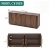 image:imageYITAHOME TV Stand for TVs up to 80 Inches Media Console with 4 Fluted Doors 70 Entertainment Center with Ample Storage for Living RoomNatural OakNatural Oak