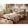 image:imageYITAHOME Queen Size Bed Frame Velvet Upholstered Platform Bed Frame with Headboard Soft Cloud Bed with Footboard Rounded Corners 10 Seconds Easy Assembly Beige Not Include Box SpringWood