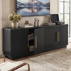 image:imageYITAHOME TV Stand for TVs up to 80 Inches Media Console with 4 Fluted Doors 70 Entertainment Center with Ample Storage for Living RoomNatural OakBlack Oak