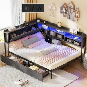 image:imageYITAHOME Queen Size Bed Frame Velvet Upholstered Platform Bed Frame with Headboard Soft Cloud Bed with Footboard Rounded Corners 10 Seconds Easy Assembly Beige Not Include Box SpringGrey
