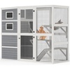 image:imageYITAHOME Large Cat Catio 4 Tiers Outdoor Cat Enclosures for Indoor Cats 779 Walk in Cat Cage with Weatherproof Roof 3 Resting Rooms Cat Scratcher Ramp and Cat Space Capsule Bed 5 Windows