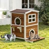 image:imageYITAHOME Two Story Outdoor Cat House for 2 Cats Large Feral Cat Shelter Weatherproof 2 Story Outside Cat House for Multiple Cats
