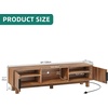 image:imageYITAHOME 59 Fluted TV Stand for TVs up to 65 MidCentury Modern Media Console with Builtin Power Outlets Adjustable Shelves amp Cable Holes Wooden Entertainment Center for Living Room BlackWalnut Oak