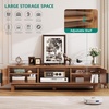 image:imageYITAHOME 59 Fluted TV Stand for TVs up to 65 MidCentury Modern Media Console with Builtin Power Outlets Adjustable Shelves amp Cable Holes Wooden Entertainment Center for Living Room BlackWalnut Oak