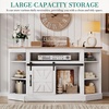 image:imageYITAHOME Corner TV Stand for 50 Inch TV Farmhouse Entertainment Center with Storage amp Power Outlet TV Console Cabinet and Sliding Barn Door for Living Room Grey Wash amp Grey WhiteGrey Wash  Grey White
