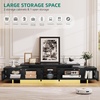 image:imageYITAHOME Extendable Entertainment Center 63 to 89 Inches Modern TV Stand with 2 Door Cabinets and Open Shelf Adjustable Length TV Console for Living Room BlackBlack