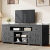 image:imageYITAHOME Farmhouse TV Stand for 65Inch TV Entertainment Center with Storage Cabinets amp Drawers TV Console for Living Room BlackBlack