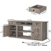 image:imageYITAHOME Farmhouse TV Stand for 65Inch TV Entertainment Center with Storage Cabinets amp Drawers TV Console for Living Room BlackGrey Oak