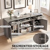 image:imageYITAHOME Farmhouse TV Stand for 65Inch TV Entertainment Center with Storage Cabinets amp Drawers TV Console for Living Room BlackGrey Oak