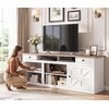 image:imageYITAHOME Farmhouse TV Stand for 65Inch TV Entertainment Center with Storage Cabinets amp Drawers TV Console for Living Room BlackWhite  Walnut Top