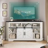 image:imageYITAHOME Farmhouse TV Stand with Mount amp Power Outlet for 70 Inch TV Corner Entertainment Center with Sliding Barn Doors TV Media Console Table with Storage Living Room 63 Inch Milky WhiteBlackMilky WhiteBlack