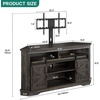 image:imageYITAHOME Farmhouse TV Stand with Mount amp Power Outlet for 70 Inch TV Corner Entertainment Center with Sliding Barn Doors TV Media Console Table with Storage Living Room 63 Inch Milky WhiteBlackDark Rustic Oak