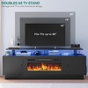 image:imageYITAHOME Modern TV Stand for 80 inch TVs Entertainment Center with LED Lights amp Storage Cabinets TV Console Table with Adjustable Partition for Living Room Black70W