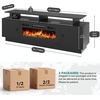 image:imageYITAHOME Modern TV Stand for 80 inch TVs Entertainment Center with LED Lights amp Storage Cabinets TV Console Table with Adjustable Partition for Living Room Black70W
