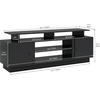 image:imageYITAHOME Modern TV Stand for 80 inch TVs Entertainment Center with LED Lights amp Storage Cabinets TV Console Table with Adjustable Partition for Living Room Black70W