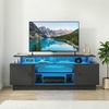 image:imageYITAHOME Modern TV Stand for 80 inch TVs Entertainment Center with LED Lights amp Storage Cabinets TV Console Table with Adjustable Partition for Living Room Black70W