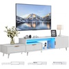 image:imageYITAHOME TV Stand for 100 Inch TVs with Power Outlet amp LED Light Fluted Entertainment Center with Storage Drawers amp Cabinet Modern Media Console for Living Room WhiteWhite