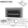 image:imageYITAHOME TV Stand for 100 Inch TVs with Power Outlet amp LED Light Fluted Entertainment Center with Storage Drawers amp Cabinet Modern Media Console for Living Room WhiteWhite