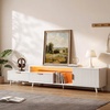 image:imageYITAHOME TV Stand for 100 Inch TVs with Power Outlet amp LED Light Fluted Entertainment Center with Storage Drawers amp Cabinet Modern Media Console for Living Room WhiteWhite